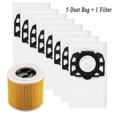 Cartridge Filter Dust Bags for Karcher WD2 PLUS WD3 MV3 Wet & Dry Vacuum Hoovers