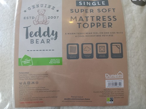 Dunelm teddy bear - teddy, soft
