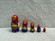 Vintage Russian nesting dolls matryoshka set of 5