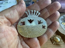 Vintage Crown Floral Brooch