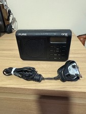Pure Black One Mi FM/DAB Handheld Radio - Tested Working
