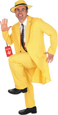 Adult Yellow Man Costume, Mens