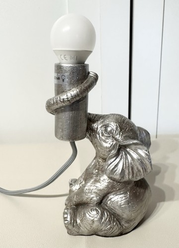 Elephant table lamp silver - elephant, in