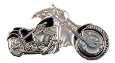 Black Chopper Metal Enamel Pin Badge Bike Rider USA HOG UK Motorcycle Chapter