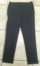 TU Womens Tapered Twill Trousers with Turn Ups Size 12 Uk Leg 28" NEW Dark Grey