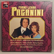 Franz Lehar Paganini Double LP Box Set 1977 Libretto Boskovsky Gedda