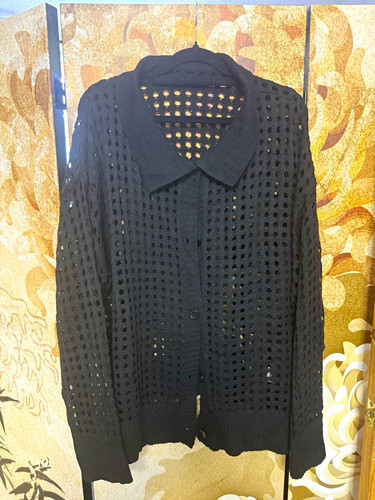 Womens black open knit - womens,