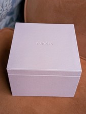 Genuine Pandora Limited Edition Pink Square Jewellery Box + Mirror & Trays. 