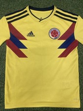 Boys Kids Adidas Columbia Home Football Shirt 2018 World Cup Yellow Age 9-10