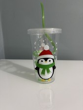 Festive Children’s Screw Top Beaker With Straw