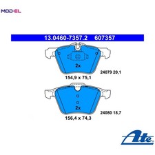 BRAKE PAD SET DISC BRAKE 13.0460-7357.2 FOR JAGUAR XJ S-TYPE/II XF/SPORTBRAKE