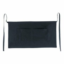 Black Waist Pocket Apron Barista Chefs Cafe Pub Waiter 2 Pocket UK