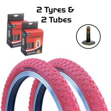 20" x 1.95" RED BMX Comp 3 Tyres TYRES AND TUBE DEAL OPTIONS by VANDORM