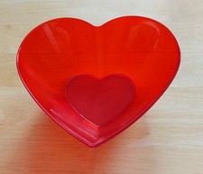 Red Heart Shaped Fruit Bowl