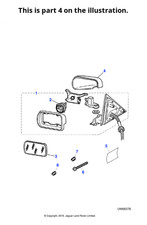 Jaguar Genuine Mirror Backcover Back Cover Lid Casing Shell C2S39141XXX