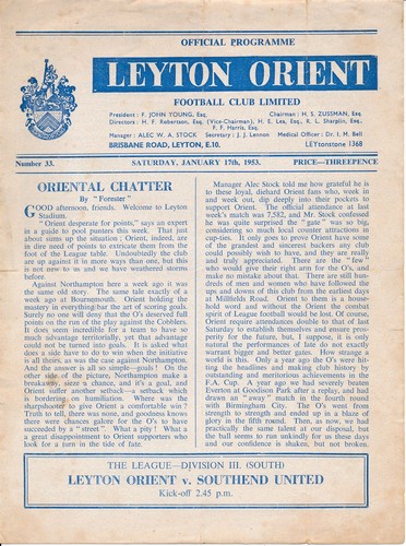 Leyton orient southend - leyton,