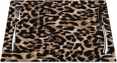 Placemats brown leopard - placemats,