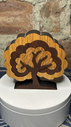 Handmade wooden tree ornament - handmade,