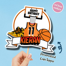 Basketball cake topper -