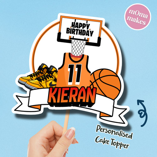 Basketball cake topper - ,