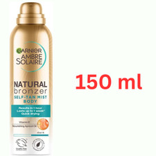 Garnier Ambre Solaire Natural Bronzer Self Tan Dark Quick Drying Body Mist 150ml