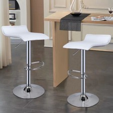 2 x Square Bar Stools PU