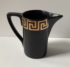 Portmeirion Greek Key Black & Gold Jug Creamer.