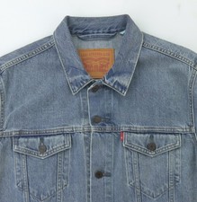 Levi's Denim Trucker Jacket Mens Size Large L Button Up Icy Blue Jean 72334 0146