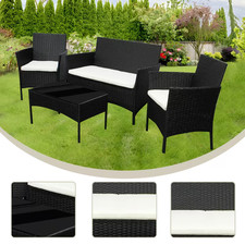 4pcss Black Rattan Garden