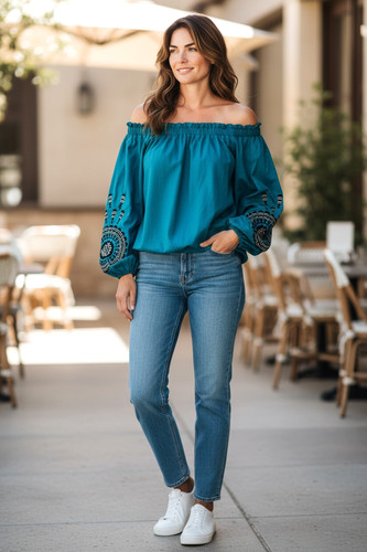 Ryu off shoulder embroidered - ryu,