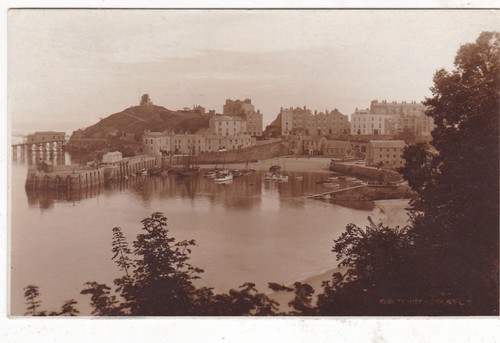 Tenby postcard posted - tenby,