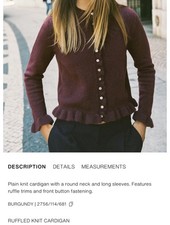 Zara ruffled knit cardigan