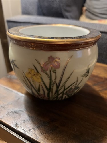 Vintage koi fish bowl - vintage, planter