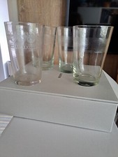 Edwardian etched glasses