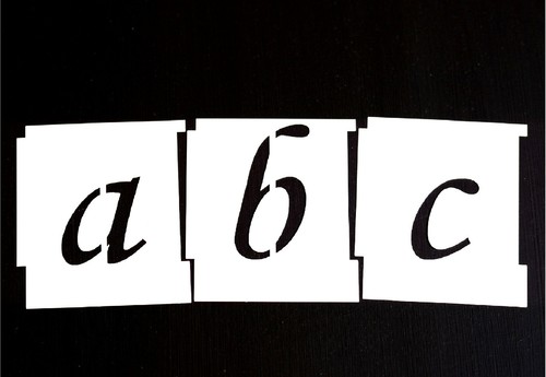 Alphabet letter stencils set - alphabet,