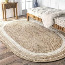 Oval Rug Jute Carpet Area Rug