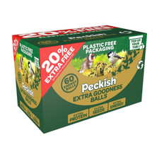 Peckish Extra Goodness Energy Suet Fat Ball 50 + 20% Seed Wild Bird Feeder Food