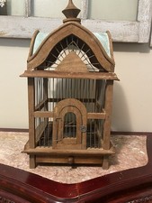 Vintage Wooden BIRD CAGE with
