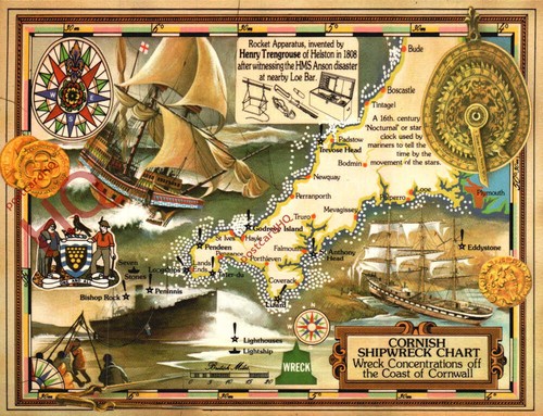 Picture postcard cornish - picture, postcard-:cornish