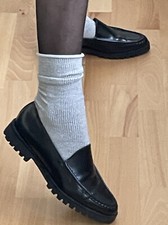 Cos Waxed Leather pumps Shoes 38 Size 5.5 loafers high quality