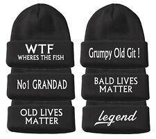 Birthday Gifts For Him Men Grandad Dad GRUMPY OLD BALD Joke Beanie Hat Present