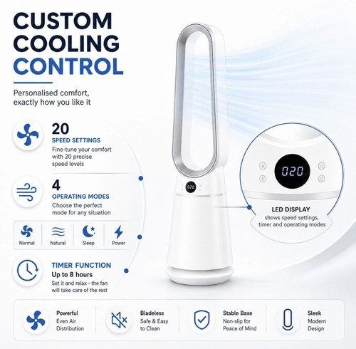 Tronic bladeless tower - bladeless, fan