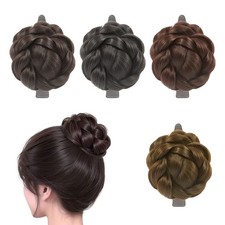 Fluffy Bun Head Wig Synthetic