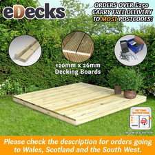 Reject Value Garden Decking Kits Multiple Sizes 120mm x 26mm 1.8m to 4.8m