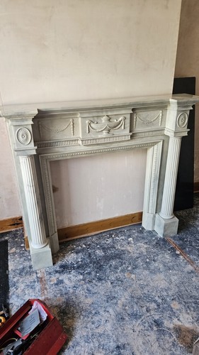 Large fire surround and marble - and,