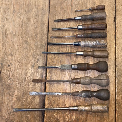 Job lot ten vintage - vintage, wooden