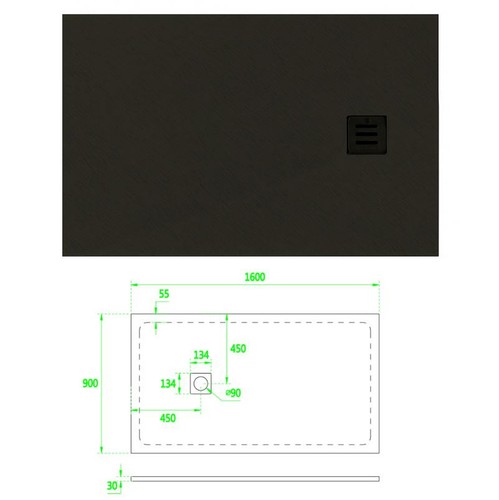 Ocean black slate - ocean,