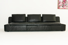 Designer Perforated Leather Oversized Low 3-4 Seater Deep Sofa