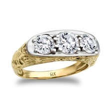 Mens 9ct 2-Colour Gold Jewelco