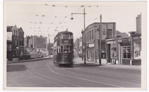 1950 london tram - london, postcard